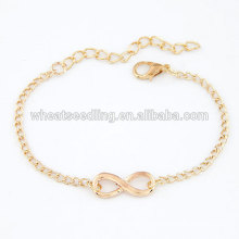 Yiwu top selling attractive elegant 8 shaped infinity copper bracelet women